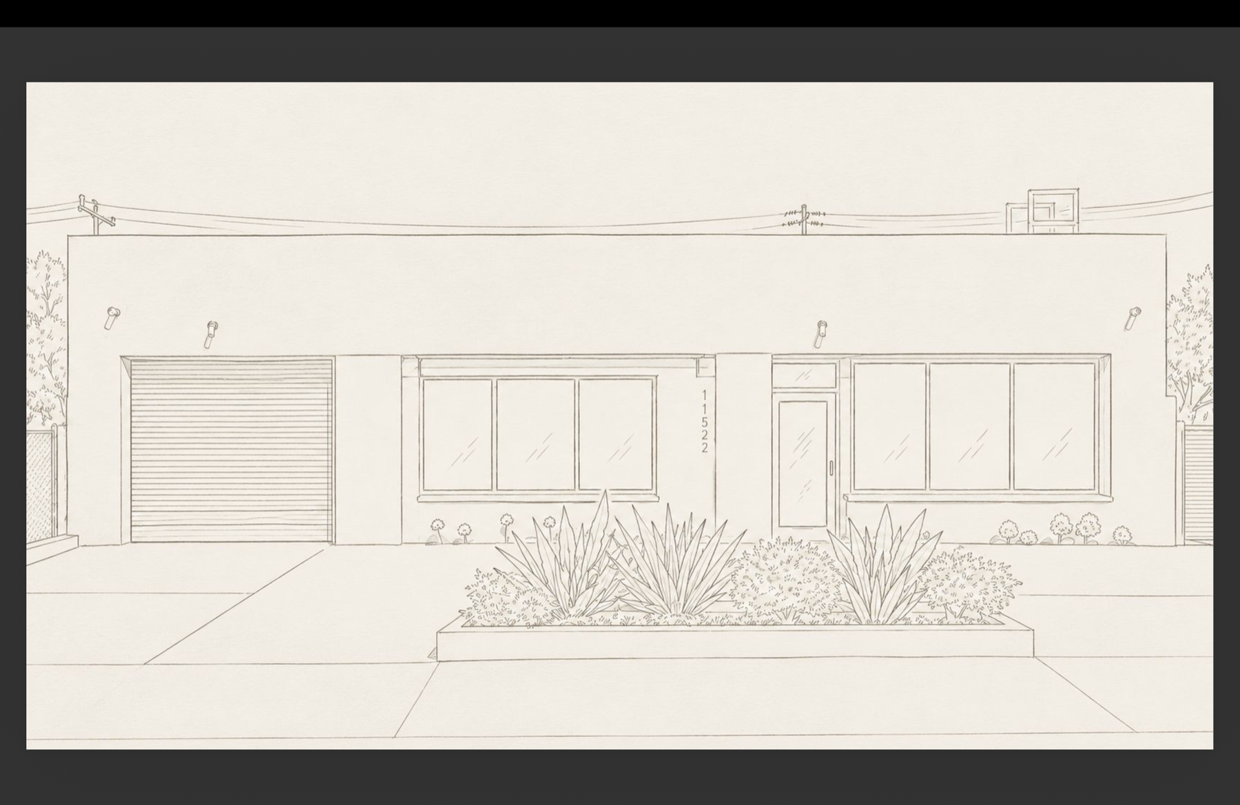 Architectural elevation of the REHMI Studio building